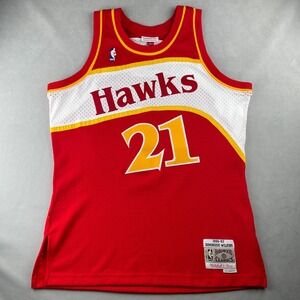 Atlanta Hawks Jersey Men M Red Mitchell & Ness Swingman HWC Dominique Wilkins 21